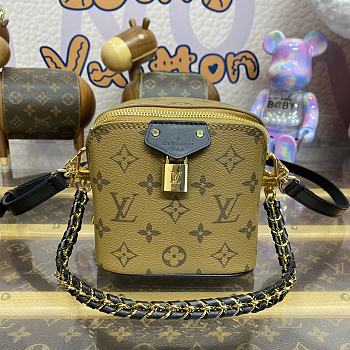 Fortok Louis Vuitton Just In Case Handbag Light Brown M47162 13x14x11cm