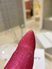 Fortok Givenchy Shark Lock Ankle Boots In Satin With Strass Pink - 4