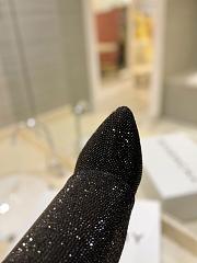 Fortok Givenchy Shark Lock Ankle Boots In Satin With Strass Black - 6