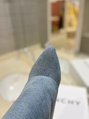 Fortok Givenchy Shark Lock Ankle Boots in Blue Denim - 6