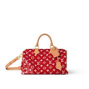 Fortok Louis Vuitton Speedy P9 Bandoulière 40 Bag in Red M24420 40x26x23cm - 1