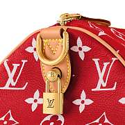 Fortok Louis Vuitton Speedy P9 Bandoulière 40 Bag in Red M24420 40x26x23cm - 3