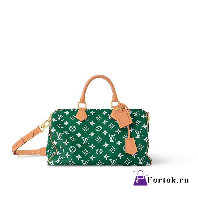Fortok Louis Vuitton Speedy P9 Bandoulière 40 Bag in Green M24417 40x26x23cm - 1