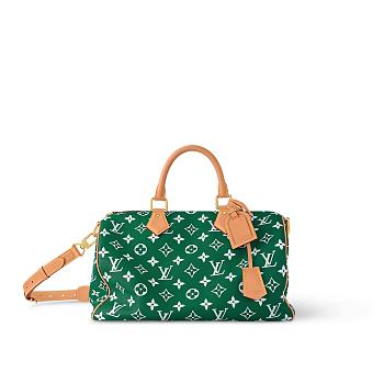 Fortok Louis Vuitton Speedy P9 Bandoulière 40 Bag in Green M24417 40x26x23cm