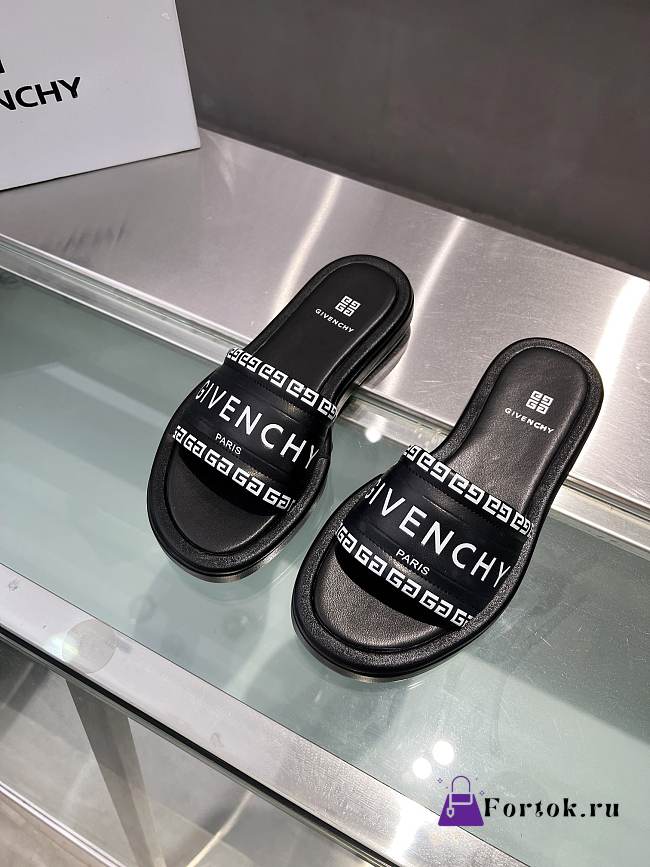 Fortok Givenchy Slides in Black - 1