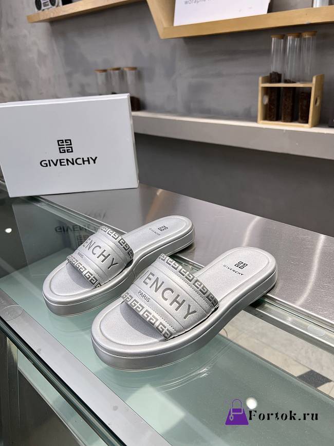 Fortok Givenchy Slides in Grey - 1