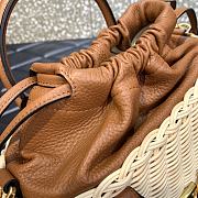 Fortok Valentino Vlogo Small Straw Basket Bag In Natural 25x18x9cm - 2