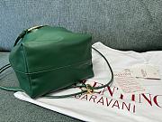 Fortok Valentino Garavani VLogo Pouf Bucket Bag Green 23x19x14cm - 3
