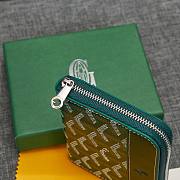 Fortok Goyard Short Zipper Wallet in Green 11.5x9.5x2cm - 6