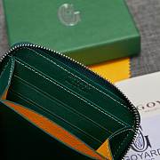 Fortok Goyard Short Zipper Wallet in Green 11.5x9.5x2cm - 2