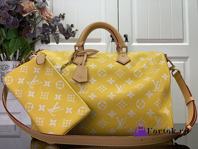 Fortok Louis Vuitton Speedy P9 Bandoulière 40 Bag in Yellow M24419 40x26x23cm - 1