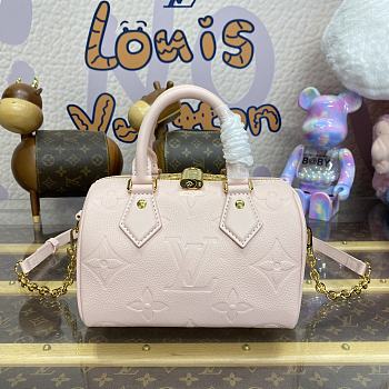 Fortok Louis Vuitton Speedy Bandoulière 20 Bag Opal Pink M47136 20.5x13.5x12cm