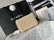 Fortok Chanel 24S Camera Bag Beige 11.5x16x6cm - 5