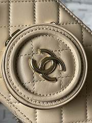 Fortok Chanel 24S Camera Bag Beige 11.5x16x6cm - 4