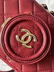 Fortok Chanel 24S Camera Bag Red 11.5x16x6cm - 4