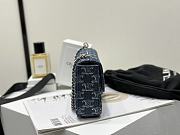 Fortok Celine Chain Shoulder Bag Claude In Denim With Triomphe All-Over 20.5x11.5x4cm - 6