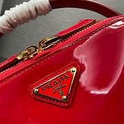 Fortok Prada Red Patent Leather Top-Handle Bag 1BH206 17.5x10.5x4.5cm - 4