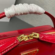Fortok Prada Red Patent Leather Top-Handle Bag 1BH206 17.5x10.5x4.5cm - 2