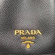 Fortok Prada Black Leather Bucket Bag 1BE018 21×25×15cm - 2