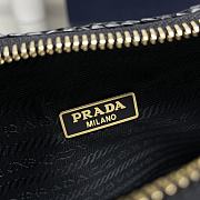 Fortok Prada Black Raffia and Leather Re-Edition 2005 Shoulder Bag 1BH204 23x16x7cm - 6