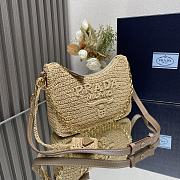 Fortok Prada Re-edition Crochet Mini Bag in Natural 1BC204 23x17x6.5cm - 6