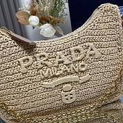 Fortok Prada Re-edition Crochet Mini Bag in Natural 1BC204 23x17x6.5cm - 2
