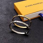 Fortok Louis Vuitton Letter Diamond Bracelet Gold/Silver - 1