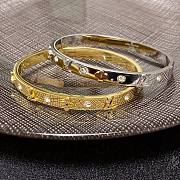 Fortok Louis Vuitton Letter Diamond Bracelet Gold/Silver - 6