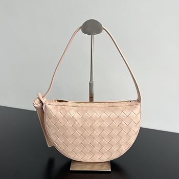 Fortok Bottega Veneta Sunrise Pink Leather Shoulder Bag 23x15x4cm