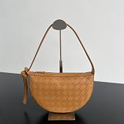 Fortok Bottega Veneta Sunrise Brown Leather Shoulder Bag 23x15x4cm - 1