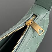 Fortok Bottega Veneta Sunrise Green Leather Shoulder Bag 23x15x4cm - 2