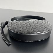 Fortok Bottega Veneta Sunrise Black Leather Shoulder Bag 23x15x4cm - 4