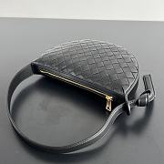 Fortok Bottega Veneta Sunrise Black Leather Shoulder Bag 23x15x4cm - 3