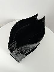 Fortok Saint Laurent Niki Crinkled Effect Tote Bag Black 577998 39x31.5x12.5cm - 4