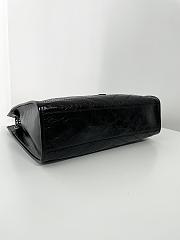 Fortok Saint Laurent Niki Crinkled Effect Tote Bag Black 577998 39x31.5x12.5cm - 2