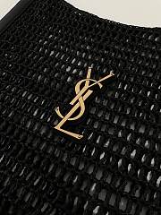 Fortok Saint Laurent Black Oxalis Logo Plaque Shoulder Bag 781289 37x40x3cm - 2