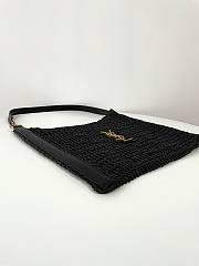 Fortok Saint Laurent Black Oxalis Logo Plaque Shoulder Bag 781289 37x40x3cm - 3