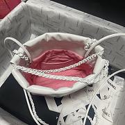 Fortok Chanel 22 Mini Bag Gradient-coated calfskin & Lacquered metal White & Light Pink 20×19×6cm - 6