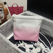 Fortok Chanel 22 Mini Bag Gradient-coated calfskin & Lacquered metal White & Light Pink 20×19×6cm - 2