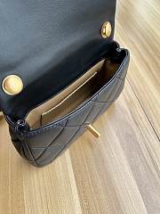 Fortok Chanel Mini Flap Bag Lambskin, Imitation Pearls & Gold-Tone Metal Black 11.5×17×5cm  - 5