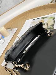 Fortok Chanel Lambskin Quilted Mini Coco Charms Rectangular Flap Black 20cm - 4