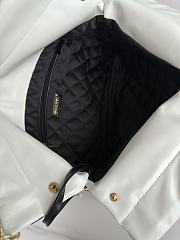 Fortok Chanel 22 Handbag Shiny Calfskin, Calfskin & Gold-Tone Metal White & Black 35×37×7cm - 2