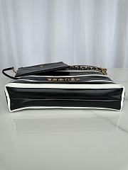 Fortok Chanel 22 Handbag Shiny Calfskin, Calfskin & Gold-Tone Metal Black & White 35×37×7cm - 4