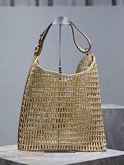 Fortok Saint Laurent Beige Oxalis Logo Plaque Shoulder Bag 781289 37x40x3cm - 4