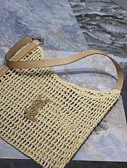 Fortok Saint Laurent Beige Oxalis Logo Plaque Shoulder Bag 781289 37x40x3cm - 5