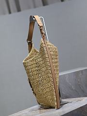 Fortok Saint Laurent Beige Oxalis Logo Plaque Shoulder Bag 781289 37x40x3cm - 2