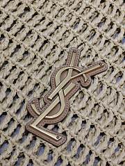 Fortok Saint Laurent Beige Oxalis Logo Plaque Shoulder Bag 781289 37x40x3cm - 3