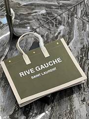 Fortok Saint Laurent Rive Gauche Tote Bag Green 509415 48x36x16cm - 2