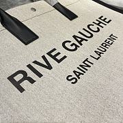 Fortok Saint Laurent Rive Gauche Tote Bag Beige and Black 509415 48x36x16cm - 5
