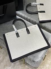 Fortok Saint Laurent Rive Gauche Tote Bag Beige and Black 509415 48x36x16cm - 2